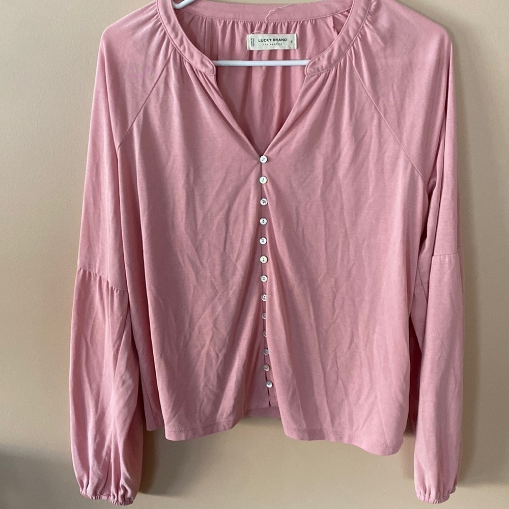 Lucky Brand Button Front Blouse